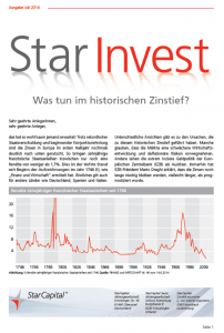 StarCapital - StarInvest Juli 2014 - Was tun im historischen Zinstief