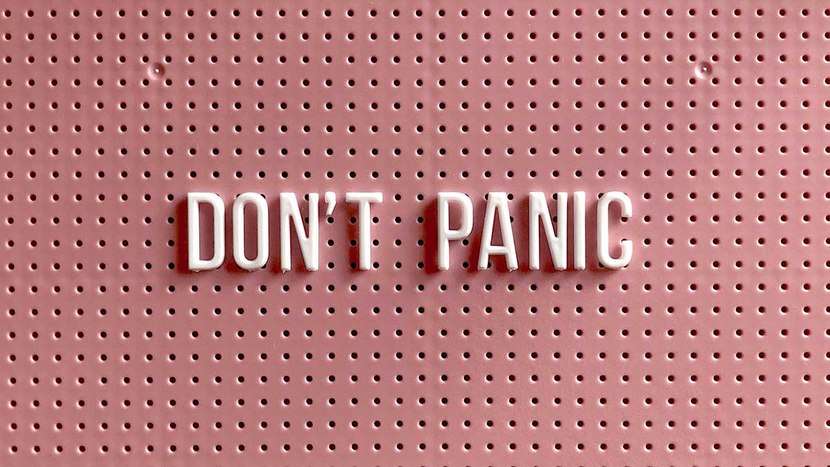 don't panic letterboard
