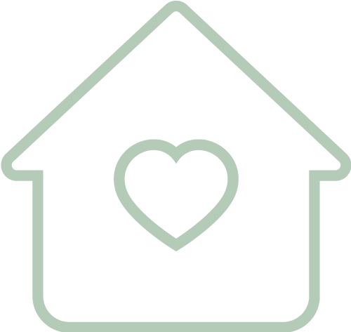 Icon Haus mit Herz - Hinterbliebenenvorsorge