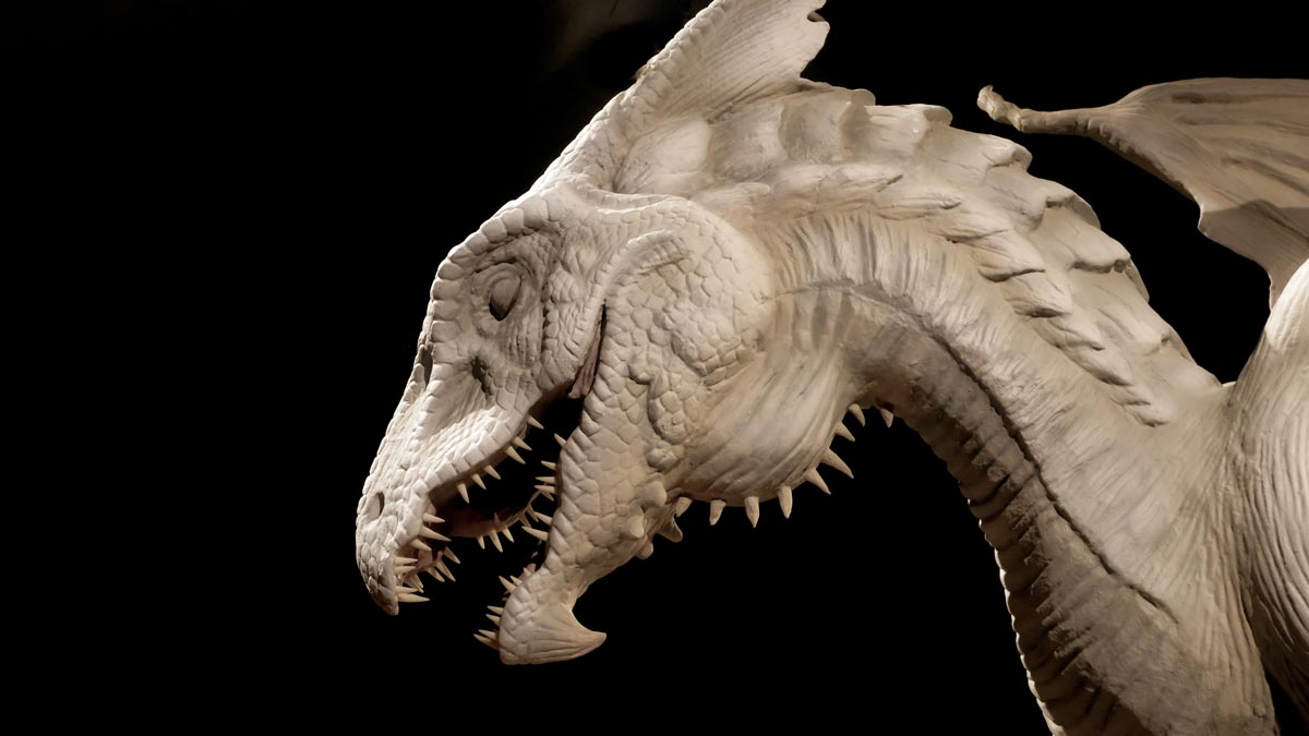 Kopf von einem Drachen